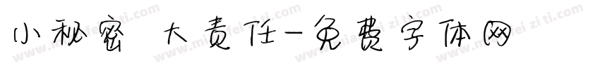 小秘密 大责任字体转换